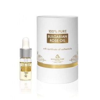 100% Pure original Bulgarian Rose oil (otto) 3.0 gr glass bottle in Luxury white tube